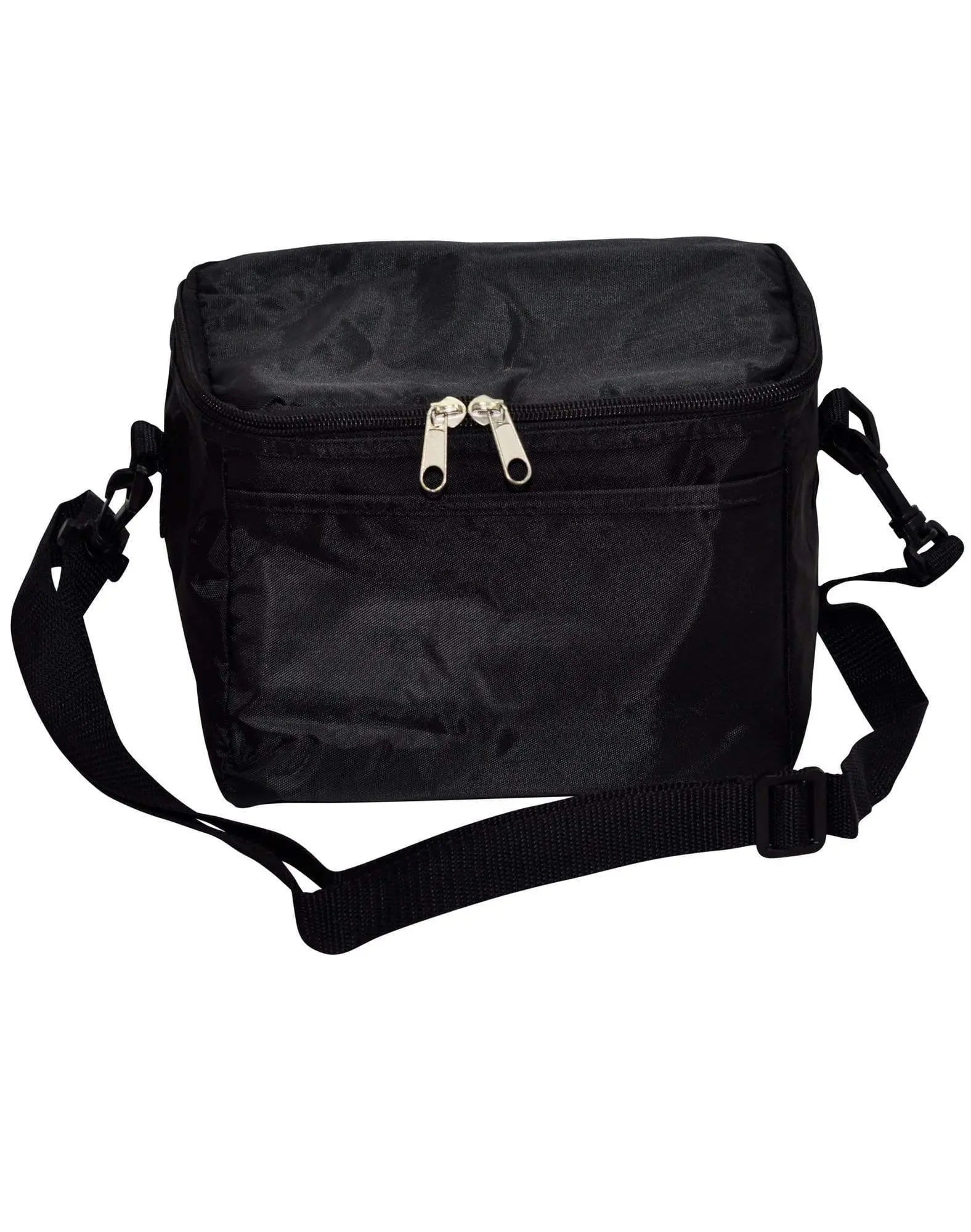 Cooler Bag - 6 Can Cooler Bag B6001 Active Wear Winning Spirit Black "(w)21cm x (h)16cm x (d)14cm, Capacity: 375ml x 6"